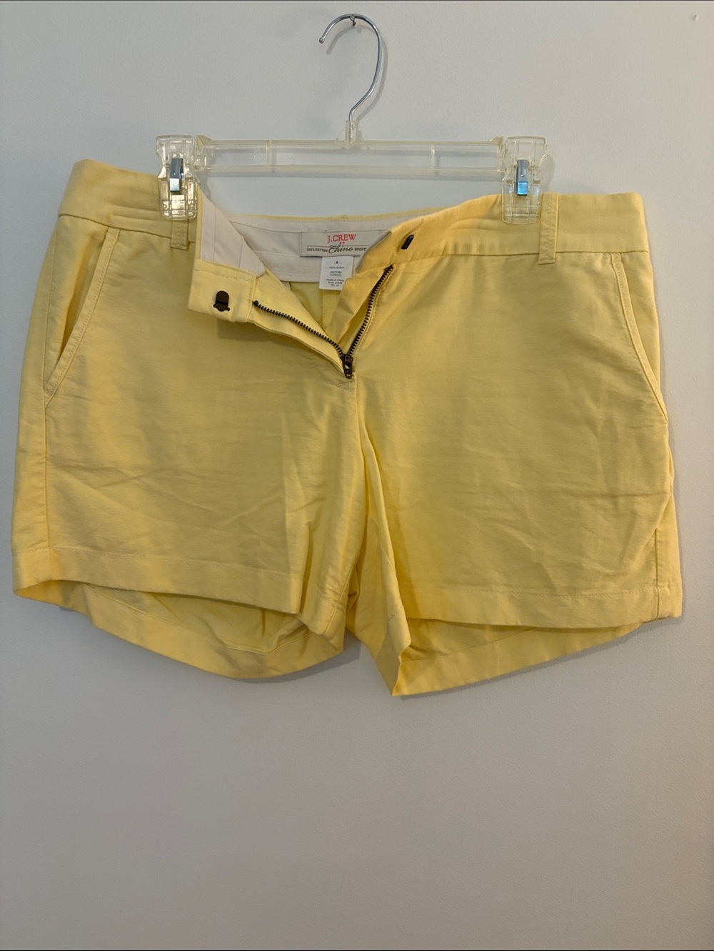 J. Crew Yellow Cotton Blend Women’s Shorts
